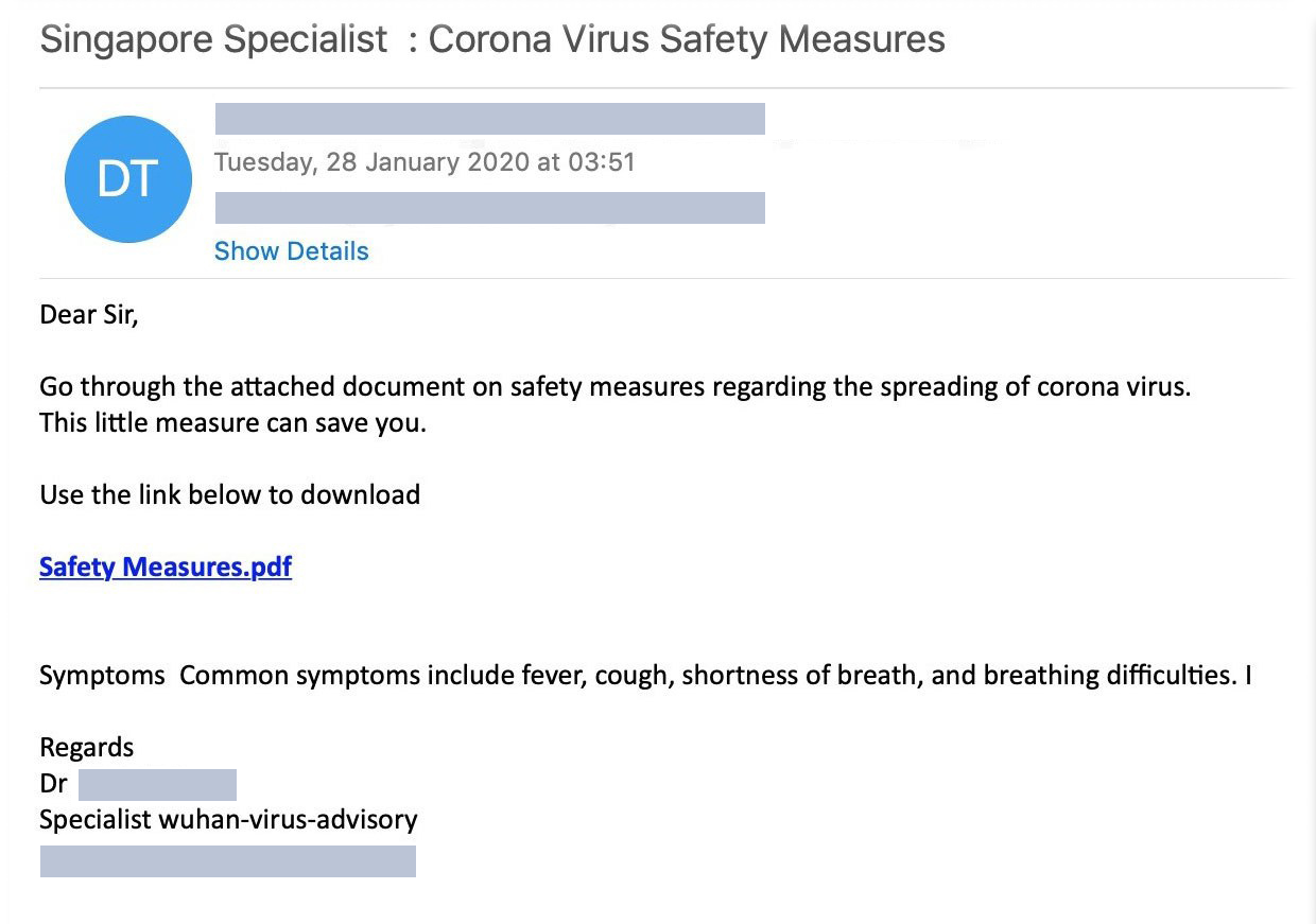  corona_email_1 "width =" 1357 "style =" عرض: 1357px؛ "srcset =" https://blog.avast.com/hs-fs/hubfs/ corona_email_1.png؟ width = 679 & name = corona_email_1.png 679w، https://blog.avast.com/hs-fs/hubfs/corona_email_1.png؟width=1357&name=corona_email_1.png 1357w، https: //blog.av com / hs-fs / hubfs/ corona_email_1.png؟ width = 2036 & name = corona_email_1.png 2036w، https://blog.avast.com/hs-fs/hubfs/corona_email_1.png؟width=2714&name=corona_email_1.png؟ https://blog.avast.com/hs-fs/hubfs/corona_email_1.png؟width=3393&name=corona_email_1.png 3393w، https://blog.avast.com/hs-fs/hubfs/corona_email_1.png؟width = 4071 & name = corona_email_1.png 4071w "size =" (حداکثر عرض: 1357px) 100vw ، 1357px "/> </p>
<ul>
<li><strong> نقشه های کروناویروس – </strong> نقشه جهانی آموزنده و کروناویروس با دسترسی گسترده توسط جان هاپکینز که نشان می دهد زمان واقعی داده های مربوط به شیوع جهانی اکنون بارها کپی و تقلب شده است آدرس های URL ious هستند که جزئیات حساس ذخیره شده در مرورگرها ، مانند شماره کارت های اعتباری را به سرقت می برند ، در حالی که کاربران به نقشه نگاه می کنند. </li>
</ul>
<h2><strong> نحوه تشخیص کلاهبرداری های coronavirus </strong></h2>
<p> اولین قدم برای جلوگیری از این کلاهبرداری ها ، توانایی شناسایی آنها است. راهنمایی در اینجا شبیه به چگونگی مشاهده یک اپلیکیشن جعلی است که در اصل برای بررسی جزئیات دقیق تر برای هدیه های مرده است. برای تشخیص برنامه های واجی ، ما به نام برنامه نویس ، بررسی ها ، تعداد بارگیری ها و سایر نشانه های قانونی بودن مشروعیت نگاه می کنیم. تشخیص کلاهبرداری کروناویروس باعث هوشیاری مشابه می شود. اگر فکر می کنید که قربانی کلاهبرداری شده اید ، از لیست زیر استفاده کنید: </p>
<ol>
<li> منبع ایمیل خود را بررسی کنید. به آدرس ایمیل فرستنده نگاه کنید – آیا اصیل به نظر می رسد؟ آیا نام را می شناسید؟ آیا قبلاً در مورد این شخص یا شرکت شنیده اید؟ </li>
<li> مثل همیشه ، هرگز روی پیوندهای ایمیل های ناخواسته کلیک نکنید. </li>
<li> پیوندهای وب سایت را برای دستاوردهای عجیب ، شماره های اضافه شده یا هر چیزی که به نظر درست نمی رسد بررسی کنید. بسیاری از کلاهبرداران از نامهای دامنه ظاهری استفاده می کنند ، L را با یک 1 ، یک S با یک 5 و غیره جایگزین می کنند. </li>
<li> قبل از باز کردن هرگونه پیوست نامه ایمیل ، حتی دو بار فکر کنید (یا حتی سه بار) ، حتی اگر فرستنده را می شناسید. روی آن كلیك نكنید ، مگر آنكه كاملاً مطمئن باشید كه از آن بی خطر است. </li>
<li> به هر اطلاعاتی كه از طریق رسانه های اجتماعی دریافت می كنید با چشمان هوشیار نگاه كنید. به یاد داشته باشید که پست های فیس بوک ، زنجیره های WhatsApp ، و توییت های توییتر می توانند توسط هر کسی مستند شوند. </li>
<li> از هر ایمیلی که به شما توصیه می کند "اکنون" اقدام کنید ، سریعاً مشکوک شوید. بسیاری از کلاهبرداری ها به وحشت تکیه می کنند که می تواند بدون نیاز به فکر کردن در مورد آن ، فریب مردم را به کلیک کردن ترغیب کند. </li>
<li> سازمان های مشروع هرگز ایمیل هایی را ارسال نمی کنند که اطلاعات شخصی مانند شماره حساب ، گذرواژه یا شماره های تأمین اجتماعی را درخواست کنند. اگر چیزی را دریافت کنید ، به احتمال زیاد کلاهبرداری است. </li>
</ol>
<h2><strong> نحوه جلوگیری و مبارزه با کلاهبرداری های coronavirus </strong></h2>
<p> درست مانند coronavirus واقعی ، شما می توانید وظیفه خود را برای جلوگیری از گسترش این کلاهبرداری ها با حفظ امنیت و محافظت از خود انجام دهید. شانس وجود دارد ، شما اکنون به طور جزئی یا کاملاً از خانه کار می کنید. بسیاری از کلاهبرداری ها با گرفتن جای جای اولیه در سیستم یک شرکت ، معمولاً از طریق آسیب پذیری های ساده مانند رمزهای عبور ضعیف ، پخش می شوند. با پیروی از بهترین روشهای گذرواژه‌ها ، خود را محکم نگه دارید – آنها را پیچیده جلوه دهید ، هرگز از هیچ استفاده مجدد استفاده نکنید و در صورت موجود بودن ، تأیید هویت چند عاملی را فعال کنید. </p>
<p> کارفرمایان می خواهند بهداشت این روزها را با تمام کارگران دور دست خود به روز کنند. اطمینان حاصل کنید که همه کارکنان از این کلاهبرداری ها آگاه هستند تا بتوانند هوشیار باشند. (علاوه بر این ، شما می توانید با نکات کار در منزل ، کارگران خود را عاقل و منطقی نگه دارید.) </p>
<p> بهترین راه برای محافظت از خود در برابر کلاهبرداری های کوروی ویروس این است که فقط به اطلاعاتی که خودمان جستجو می کنیم اعتماد کنیم. برای علم و اطلاعات مشروع در مورد این بیماری همه گیر ، ما باید به مراجع رسمی پزشکی مانند مراکز کنترل و پیشگیری از بیماری ها ، سازمان بهداشت جهانی و مؤسسات ملی بهداشت برویم. </p>
<p> بیایید همه دست به دست هم دهیم تا جلوی انتشار اطلاعات غلط را بگیریم در مورد این ویروس ، برای جلوگیری از شیوع کلاهبرداری هایی که در این ویروس بازی می کنند ، متوقف شده و شیوع خود ویروس را متوقف می کند. در لحظاتی از این دست ، ما به همه مدیون هستیم که در امان بمانند ، مهربان بمانند و باهوش بمانند. </p>
<hr/>
<p> Avast یک رهبر جهانی در امنیت سایبر است و صدها میلیون کاربر در سراسر جهان محافظت می کند. از همه دستگاه های خود با آنتی ویروس رایگان و برنده جایزه ما محافظت کنید. از حریم خصوصی خود محافظت کرده و اتصال آنلاین خود را با SecureLine VPN رمزگذاری کنید. تبلیغ کنندگان را از پشت خود دور کنید و هویت آنلاین خود را برای حریم شخصی بیشتر با Avast AntiTrack پنهان کنید. </p>
</div>
<p><script> (عملکرد (d ، s ، شناسه) {
            var js، fjs = d.getElementsByTagName (s) [0]؛
            اگر (d.getElementById (شناسه)) بازگشت؛
            js = d.createElement (s)؛ js.id = شناسه؛
            js.src = "http://connect.facebook.net/en_US/all.js#xfbml=1&status=0"؛
            fjs.parentNode.insert قبل از (js، fj)؛
            } (سند ، "اسکریپت" ، "facebook-jssdk") ؛ </script></pre>
<p><a href=